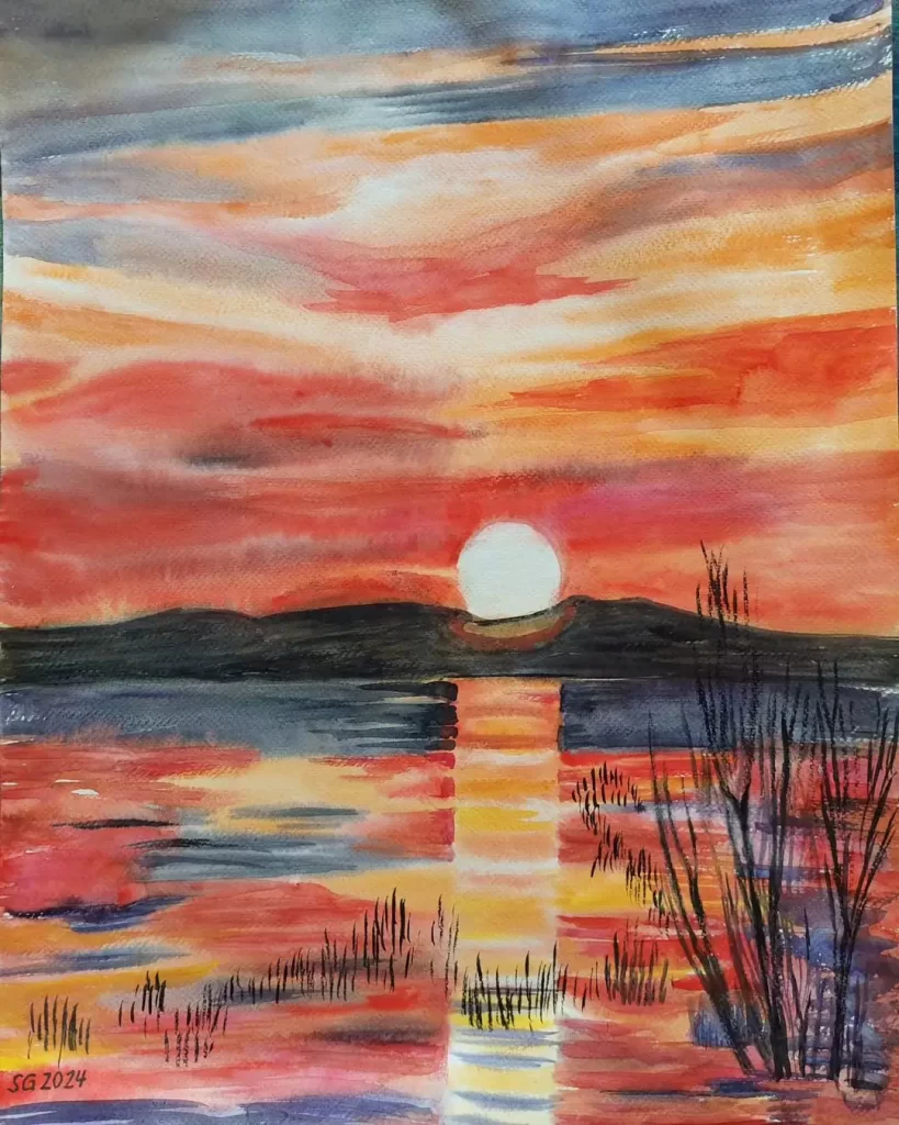 abendstimmung am see